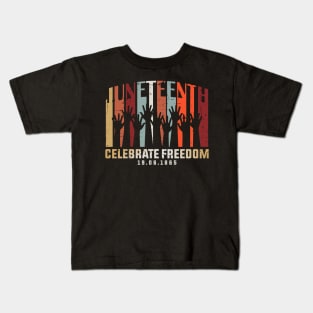 Juneteenth Celebrate Freedom 1865 Kids T-Shirt